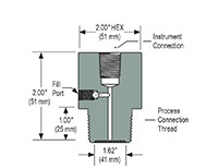 Type 20 Front Flush, Non-Replaceable Diaphragm Seals - 3