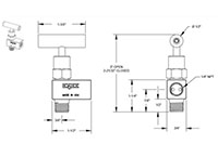 150 Series 1/4 in. Connection Size Mini Needle Valve with Soft Tip (152-MFAC)