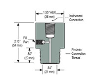 Type 20 Front Flush, Non-Replaceable Diaphragm Seals - 2