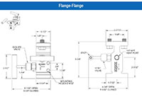 Flange-Flange Dimensions for 200002 Series Narrow Block and Bleed 2 Manifold Valves with Hard and Soft Seat