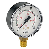 100 Series 0 to 1,000 psi Range Acrylonitrile Butadiene Styrene (ABS) and Steel Case Dry Pressure Gauge (25-100-1000-psi/kPa)