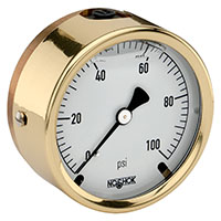 300 Series 2-1/2 in. Gauge Size Brass Case Liquid Filled Pressure Gauge (25-310-10000-psi)