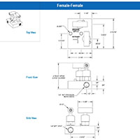 2602/2702 Series 0.141 in. Orifice Mini Block and Bleed 2 Manifold Valves with Hard Seat and Soft Tip - 2