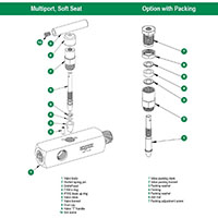 300 Series Multiport Needle Valves with Soft Seat - 3