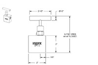 400 Series 1/2 in. Connection Size Standard Needle Valve with Hard Seat (404-FFAS)