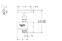 400 Series 1/2 in. Connection Size Standard Needle Valve with Hard Seat (404-MFAC)