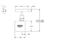 400 Series 1-1/4 in. Connection Size Standard Needle Valve with Hard Seat (410-FFC)