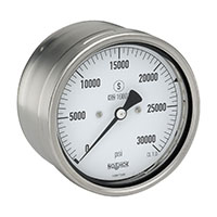 400 Series 0 to 20,000 psi Range All Stainless Steel Dry and Liquid Filled Pressure Gauge (40-412-20000-psi)