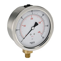 900 Series 0 to 10,000 psi Pressure Range Acrylonitrile Butadiene Styrene (ABS) and Stainless Steel Liquid Filled Pressure Gauge (40-901-10000-psi/kg/cm2)