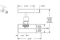 500 Series Standard Needle Valves with Soft Seat 1/4 in. Connection Size Standard Needle Valve with Soft Seat (502-MFC)