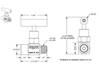 150 Series 1/8 in. Connection Size Mini Needle Valve with Soft Tip (151-MFAB)