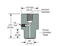 3/4 in. Process Connection Size Type 20 Front Flush, Non-Replaceable Diaphragm Seal (20-02S-S-06)