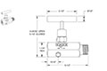 600 Series 1/4 in. Connection Size Block and Bleed Needle Valve with Hard Seat (602-MFC)